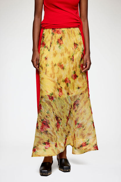 Skirt Shibori Organza Yellow