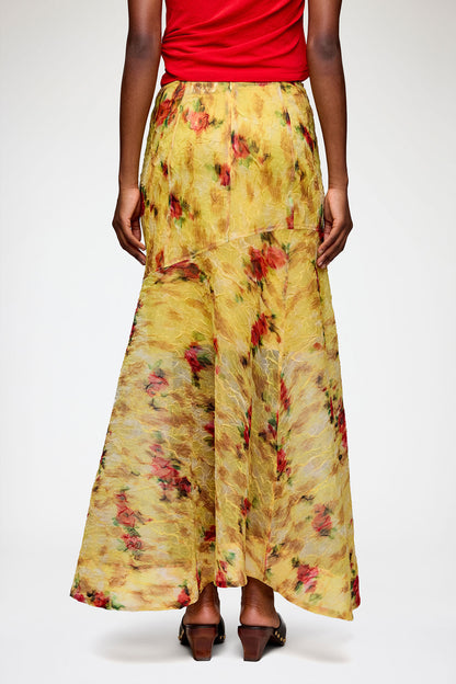 Skirt Shibori Organza Yellow