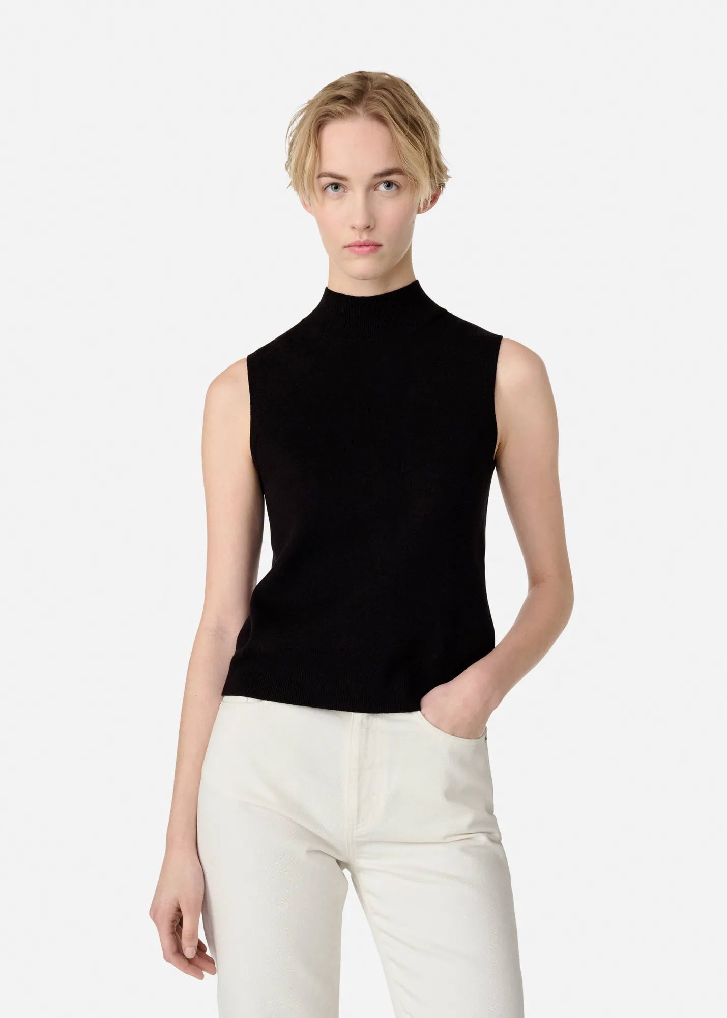 Top June Mock-Neck - černá