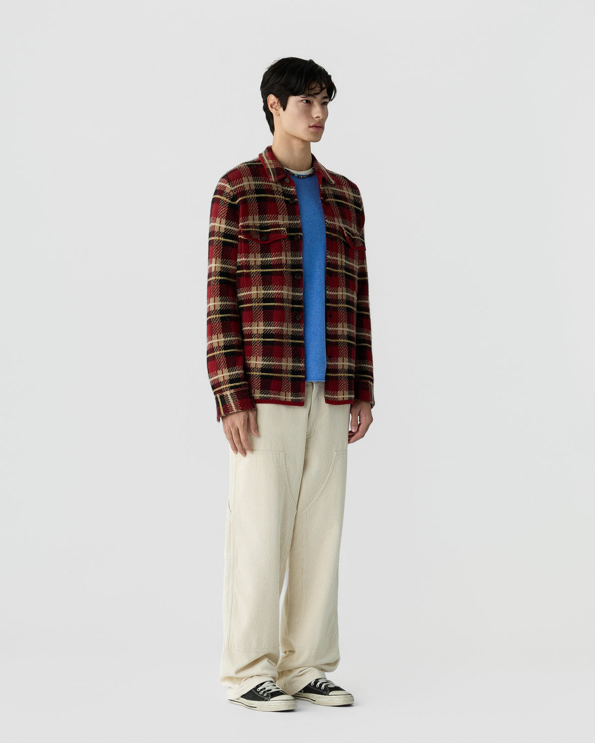Shirt Plaid Work Carmine