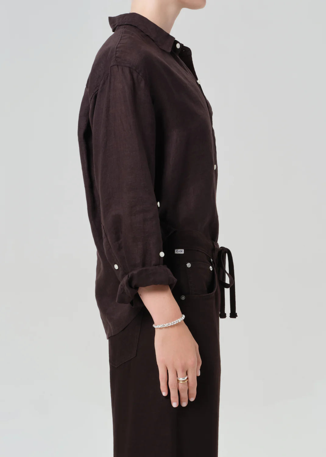 Shirt Kayla Linen Chocolate