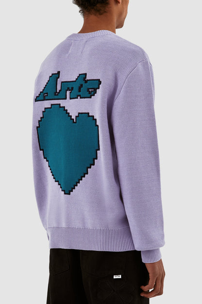 Sweater Kobe Back Heart Purple