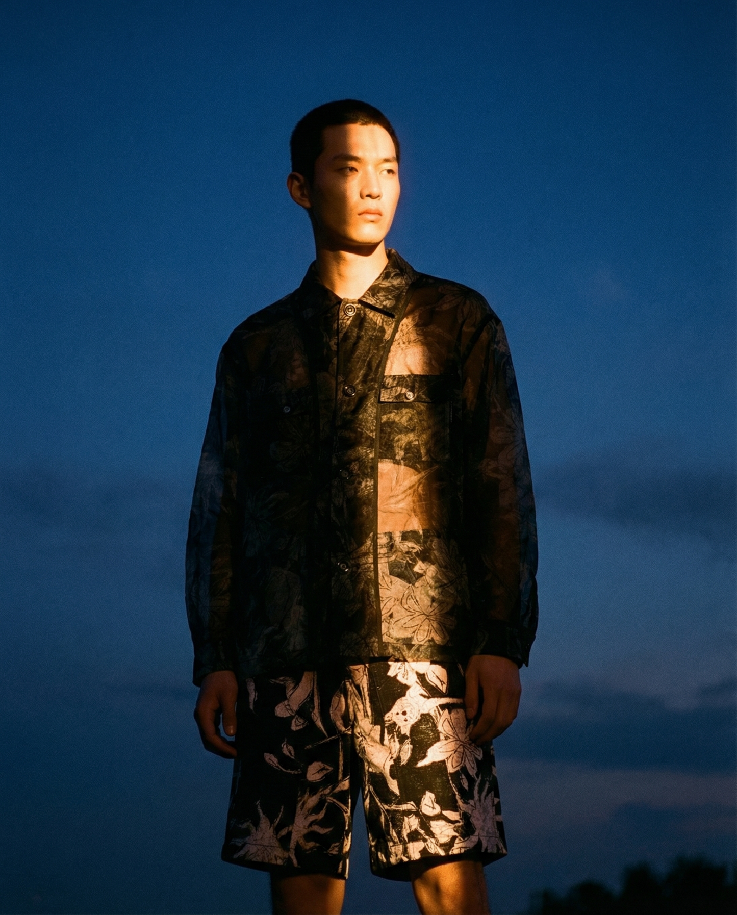 Shirt Karim Sheer Flower Printed