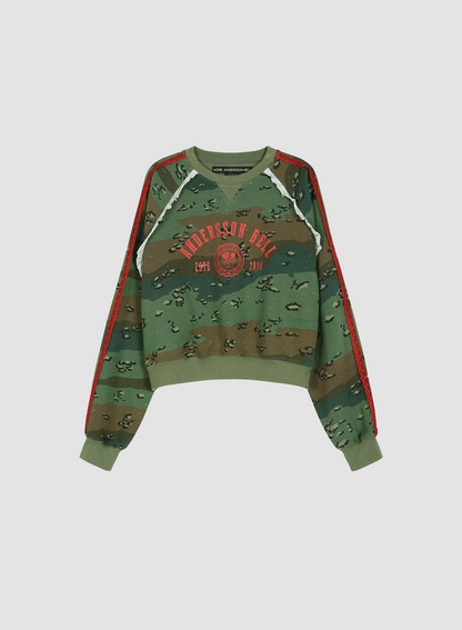Sweatshirt Camo Lace Green