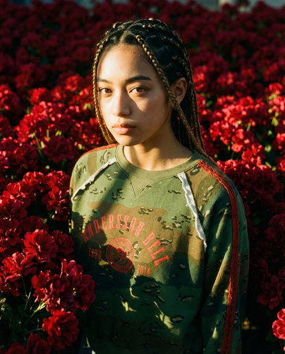 Sweatshirt Camo Lace Green