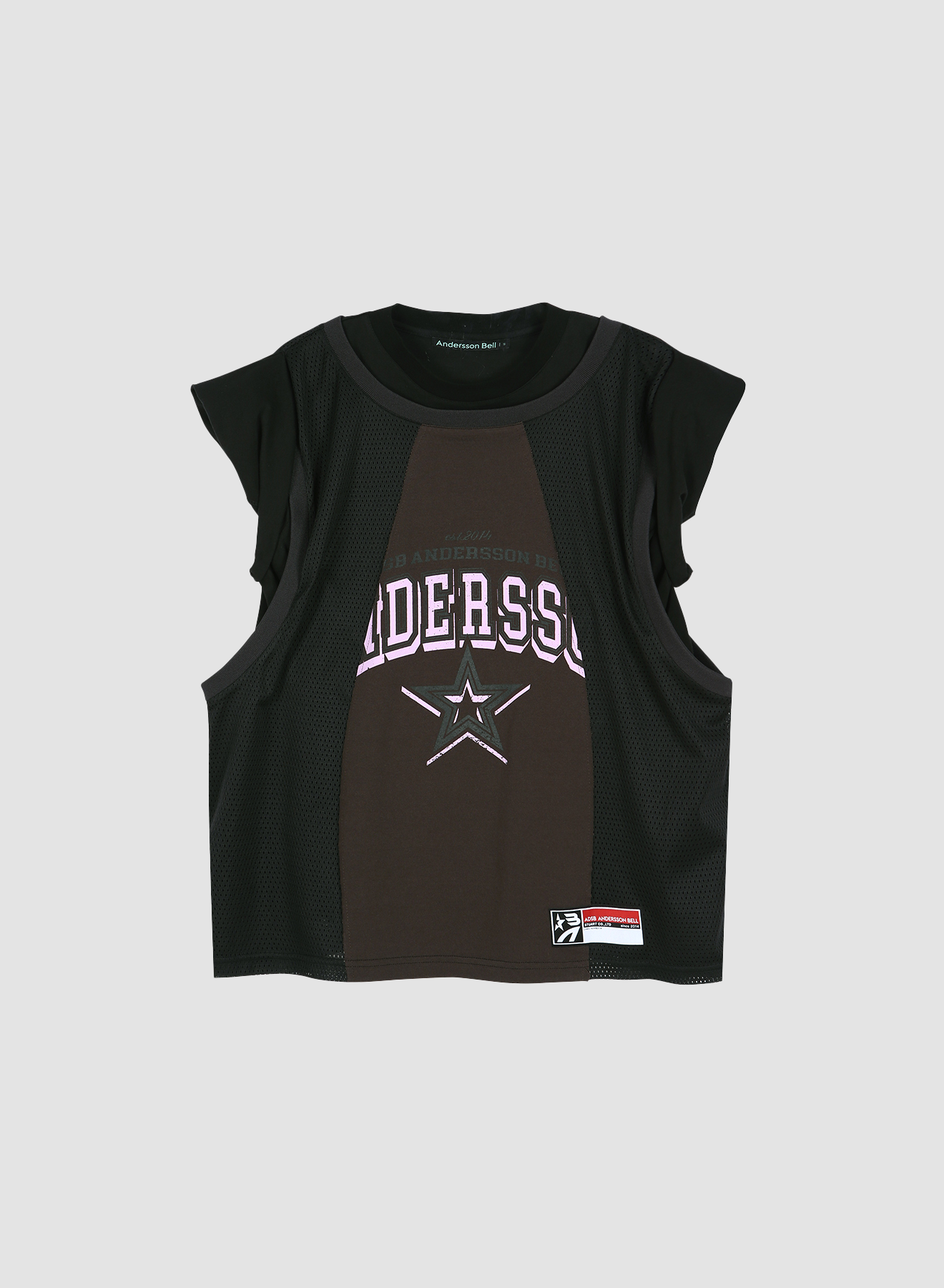 T-shirt Layered Jersey Black