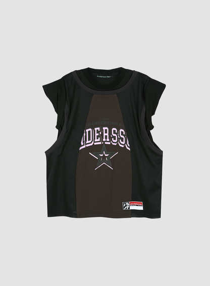 T-shirt Layered Jersey Black