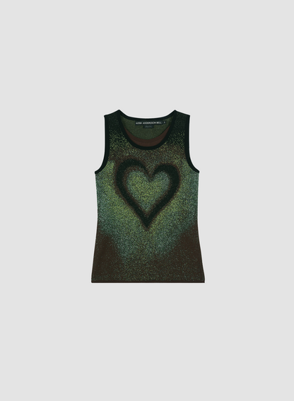 Tank Top Airbrush Love Green