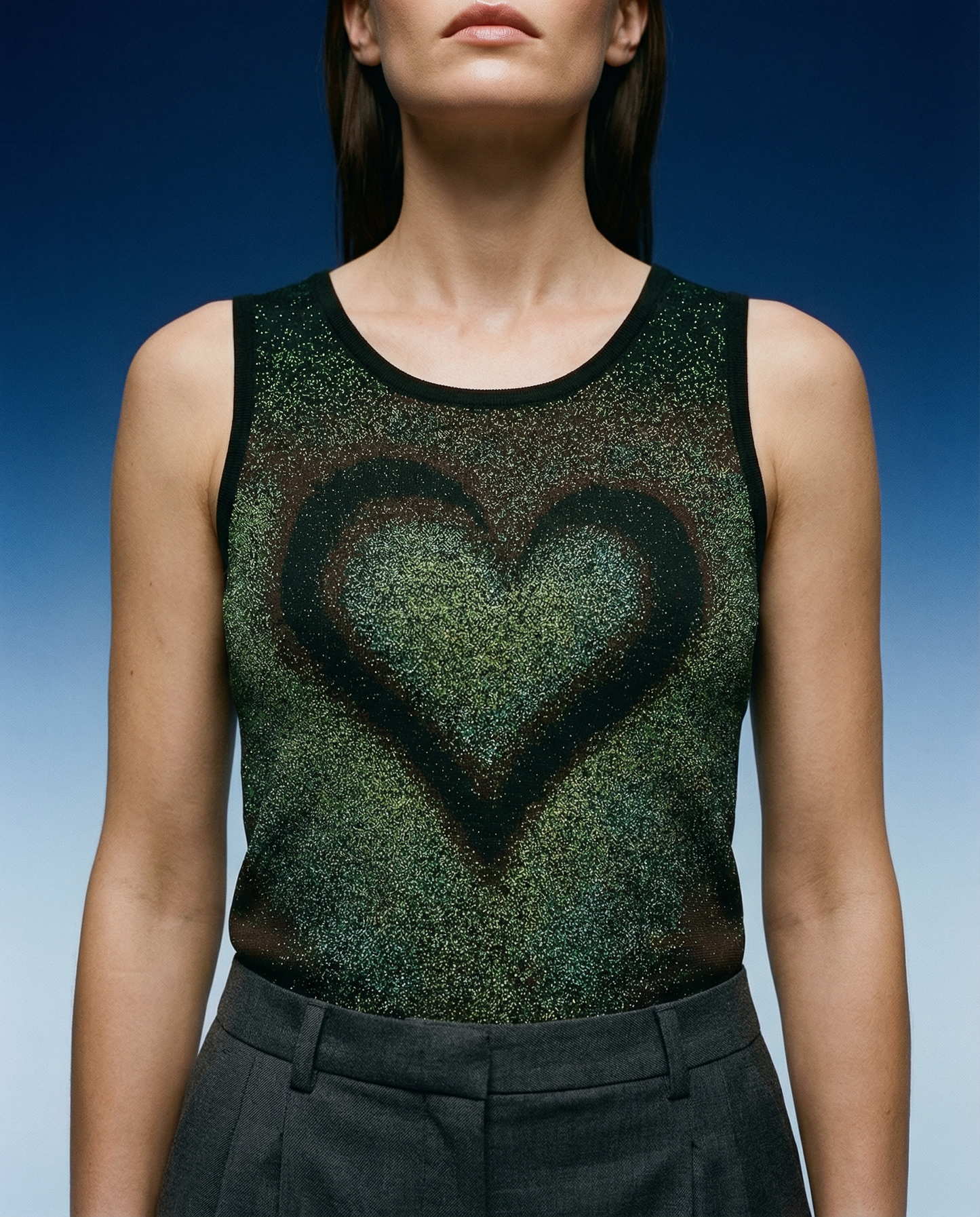 Tank Top Airbrush Love Green