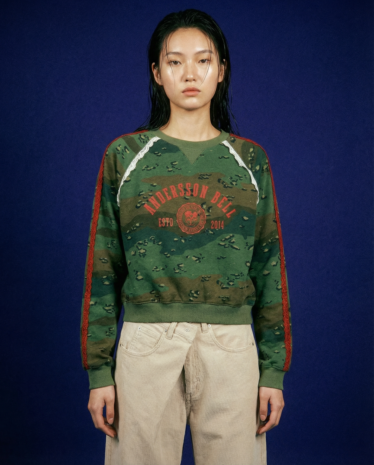 Sweatshirt Camo Lace Green