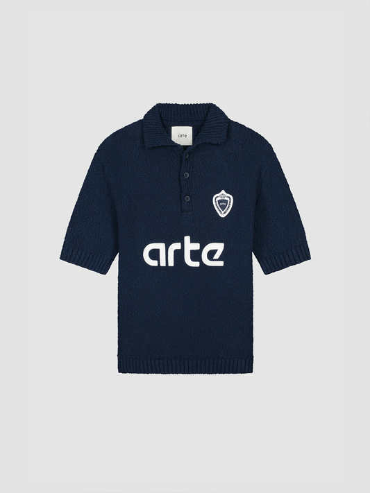 Sweatshirt Football Knit Blue
