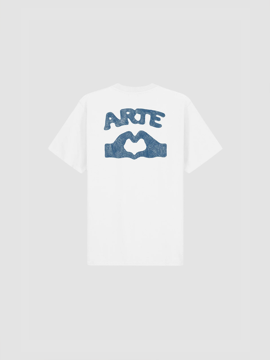 T-shirt Diels Scribble White