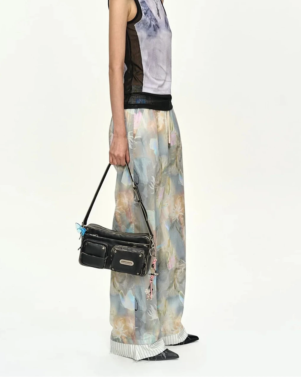 Pants Fish & Butterfly Satin Multi