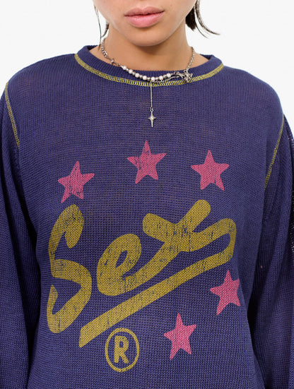 Sweatshirt Spell It Out Blue