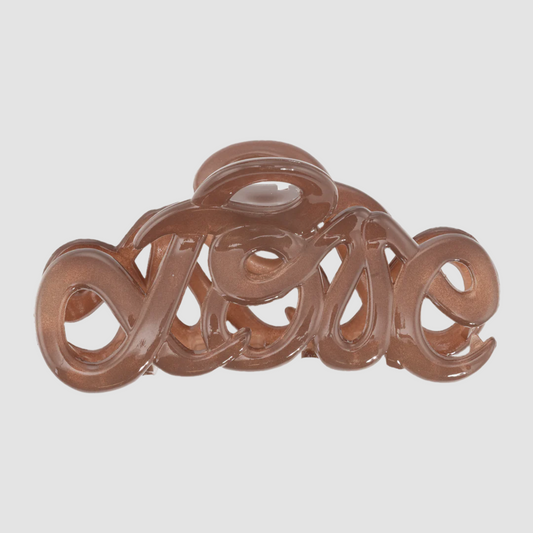 Hair Clip Love Caramel Big