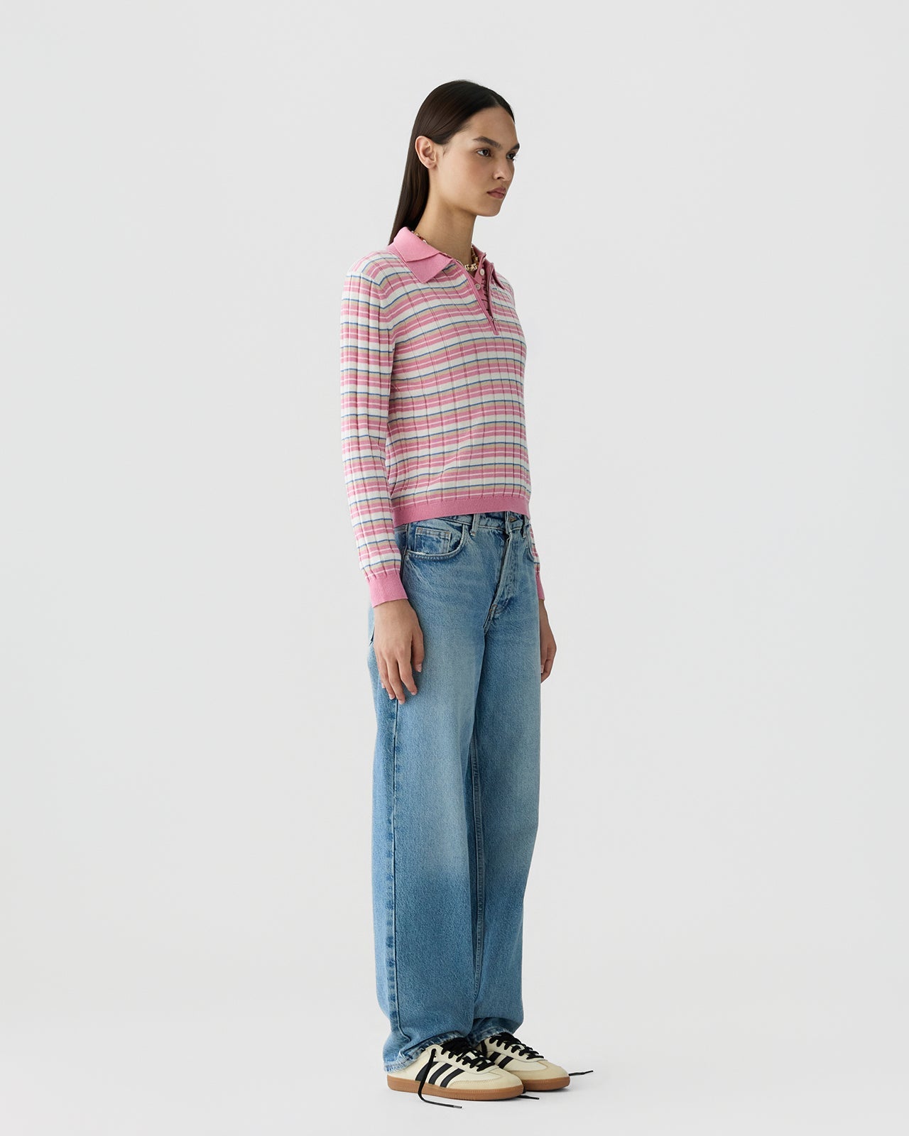 Sweater Polo Sprinkle Pink