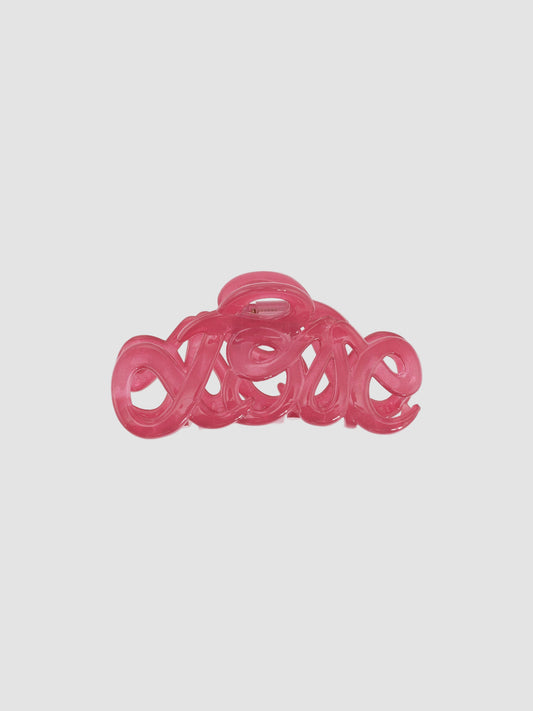 Hair Clip Love Rose Pink Big
