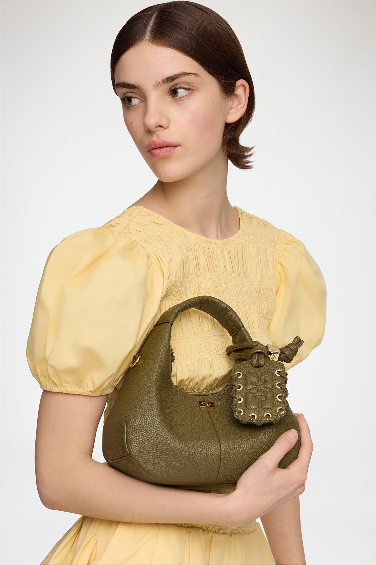 Bag Hobo Mini Grained Olive