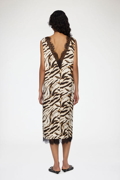 Dress Midi Satin Zebra