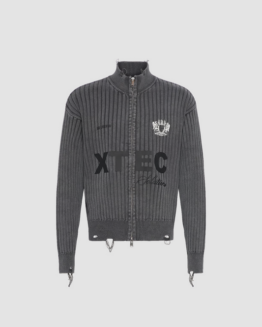 Cardigan Logo Knit Grey
