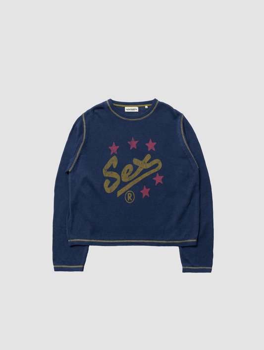Sweatshirt Spell It Out Blue