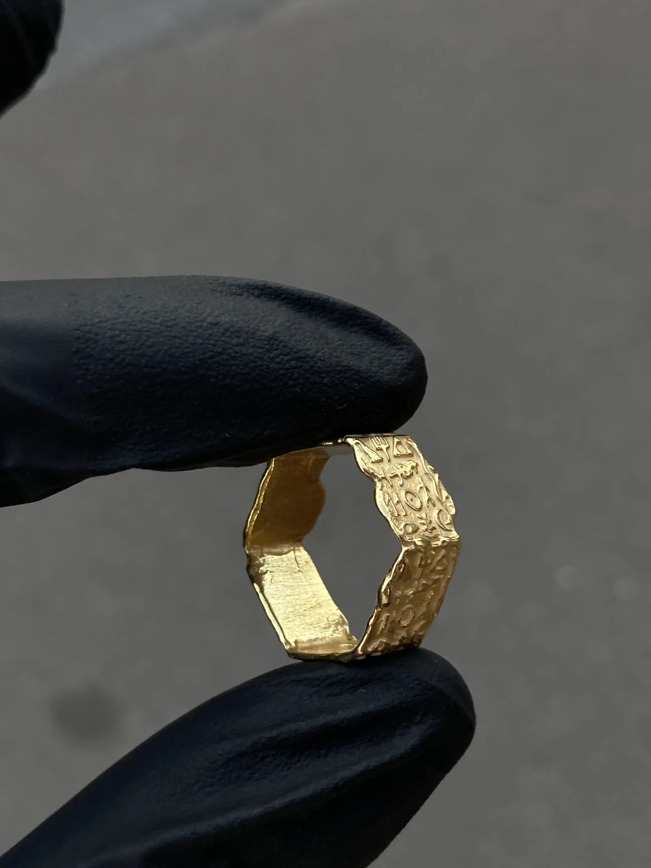 Ring Glyphs Small Goldplated Silver