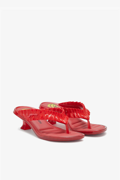 Ganni x Melissa Heels Kitten Thong Red
