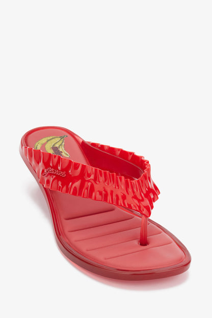 Ganni x Melissa Heels Kitten Thong Red