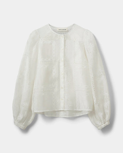 Shirt Cora Embroidered White