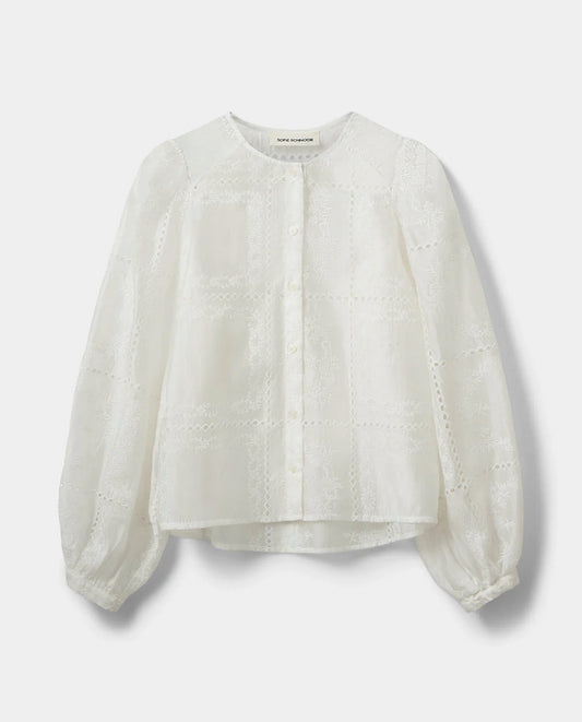 Shirt Cora Embroidered White