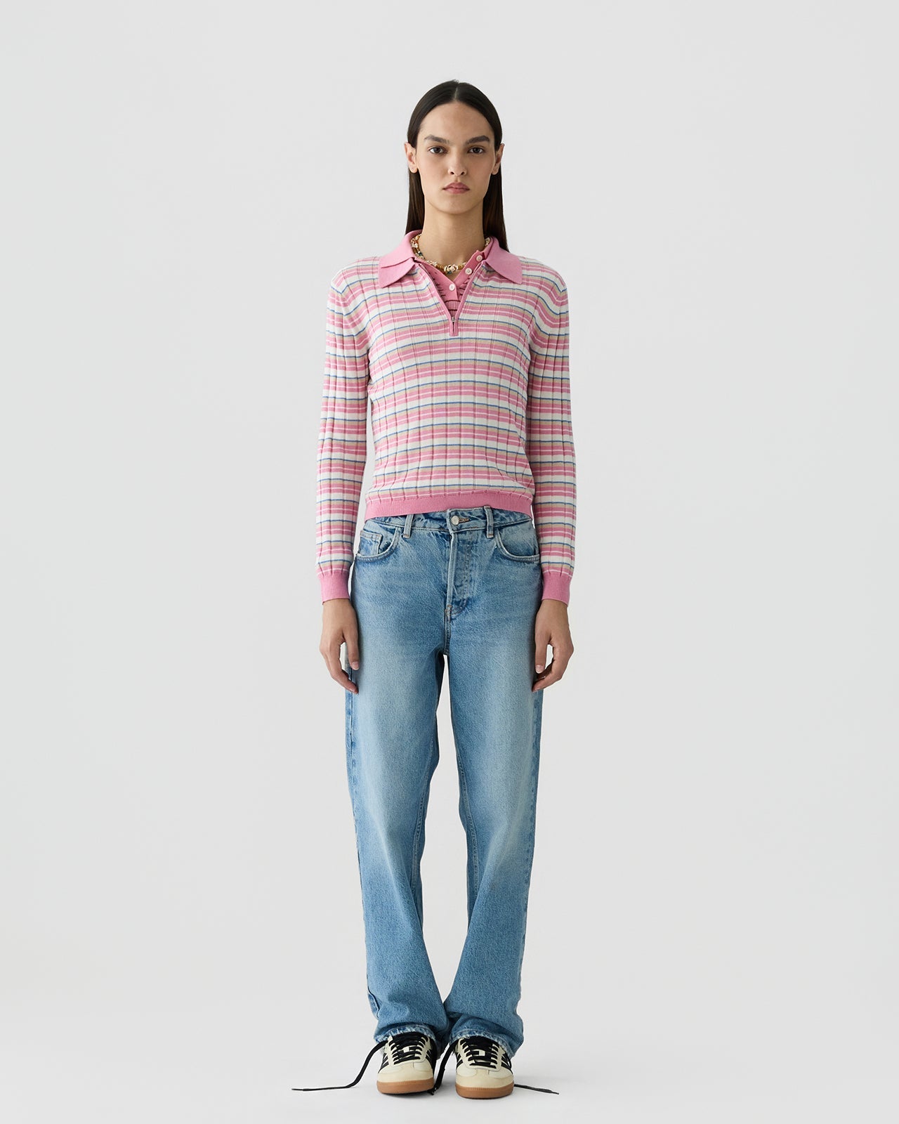 Sweater Polo Sprinkle Pink