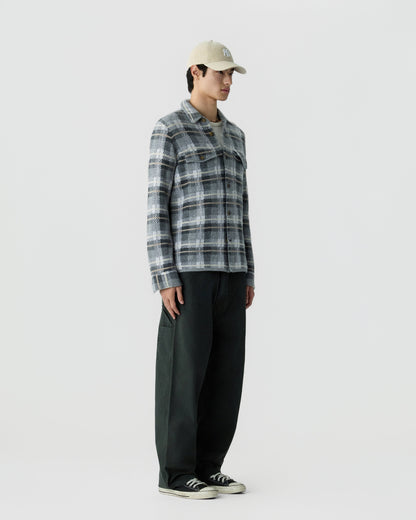 Shirt Plaid Work Heather Grey