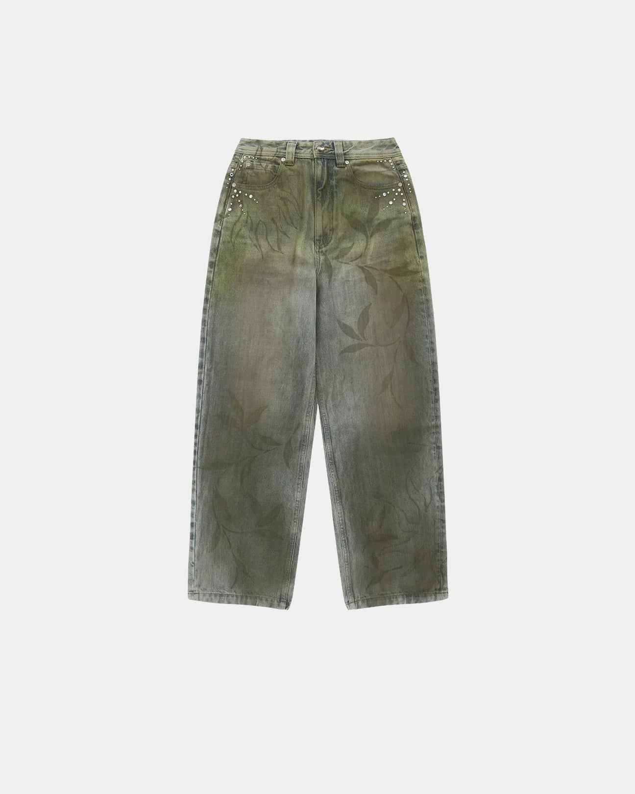 Jeans Botanical Print Green/Blue
