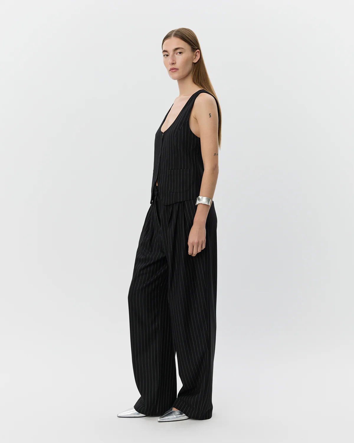 Vest Yoko Striped Black & White