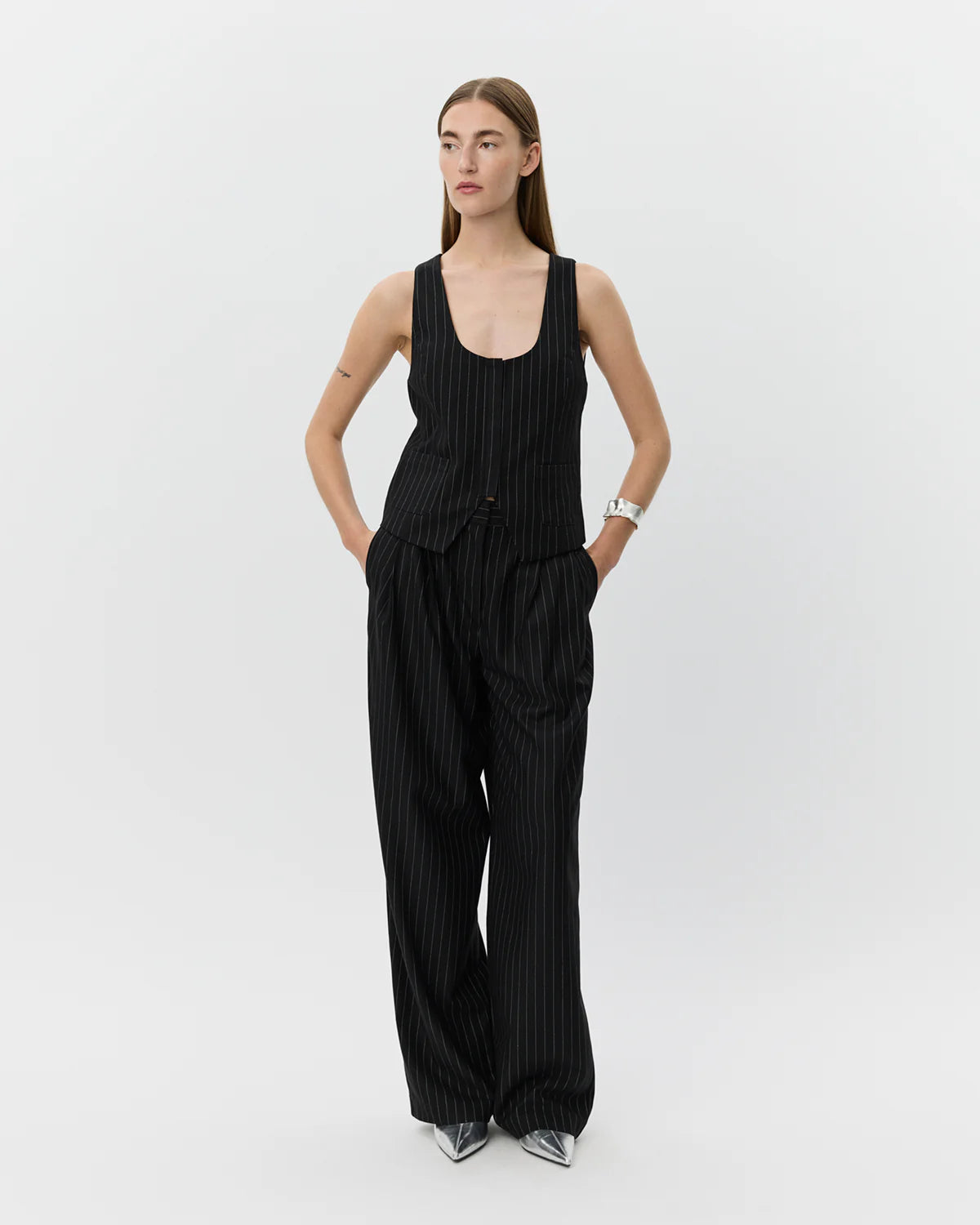 Vest Yoko Striped Black & White