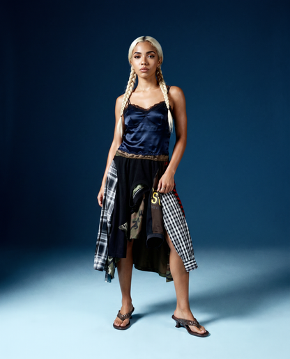Dress Reworked Jersey Navy