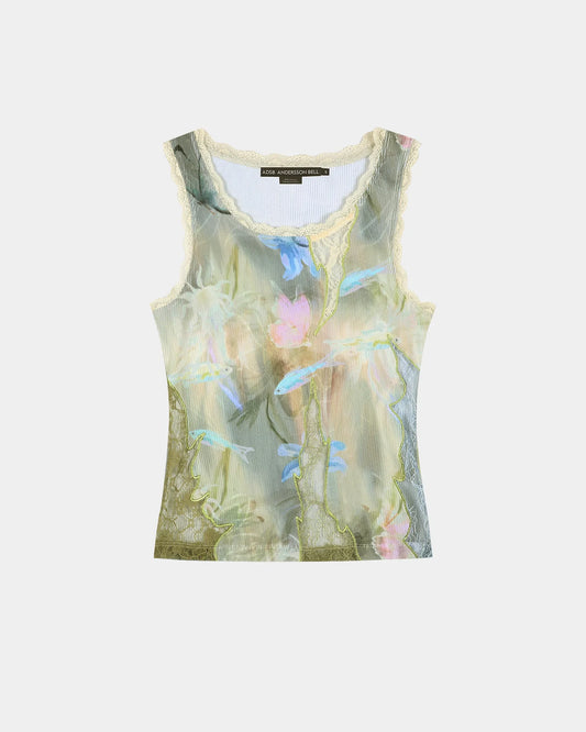 Tank Top Fish & Butterfly Multi
