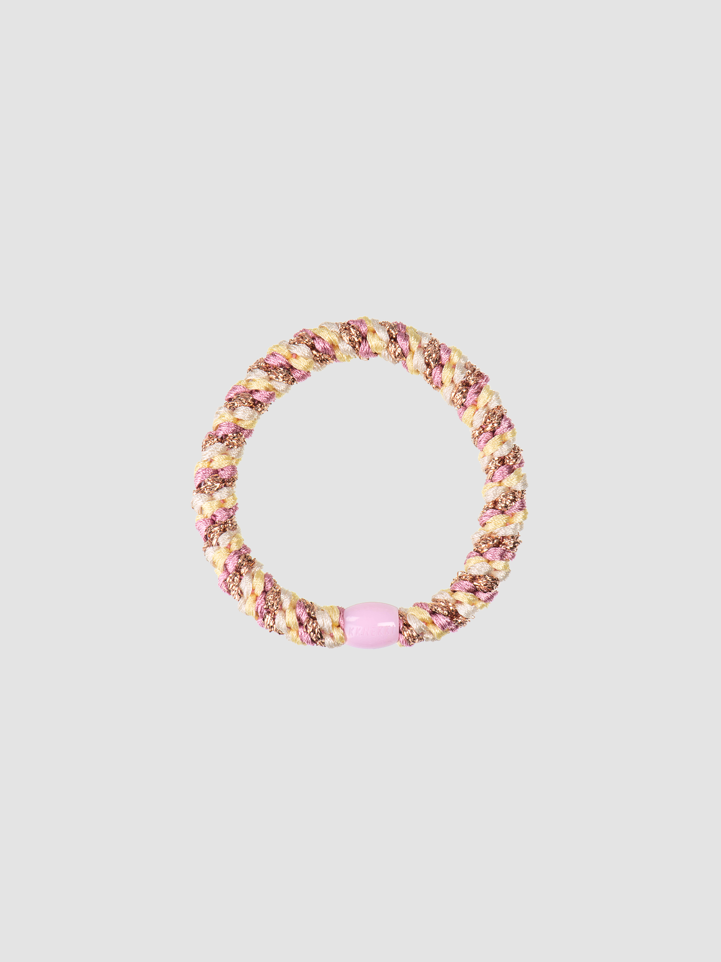 Hair Tie Mix OldPink & Yellow Glitter