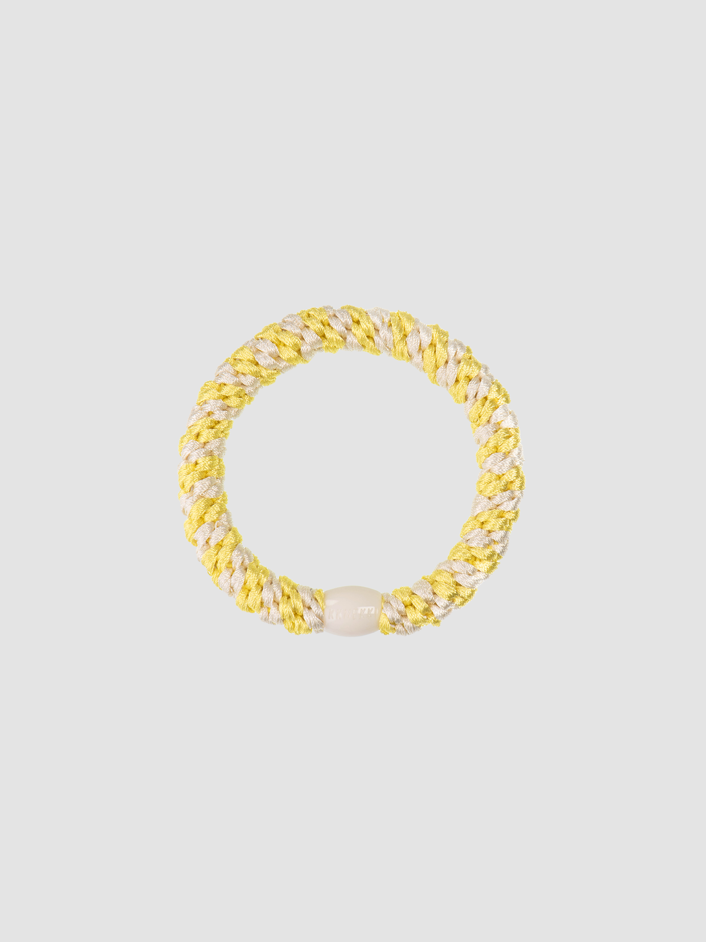 Hair Tie Stripe  Lemon & Ivory