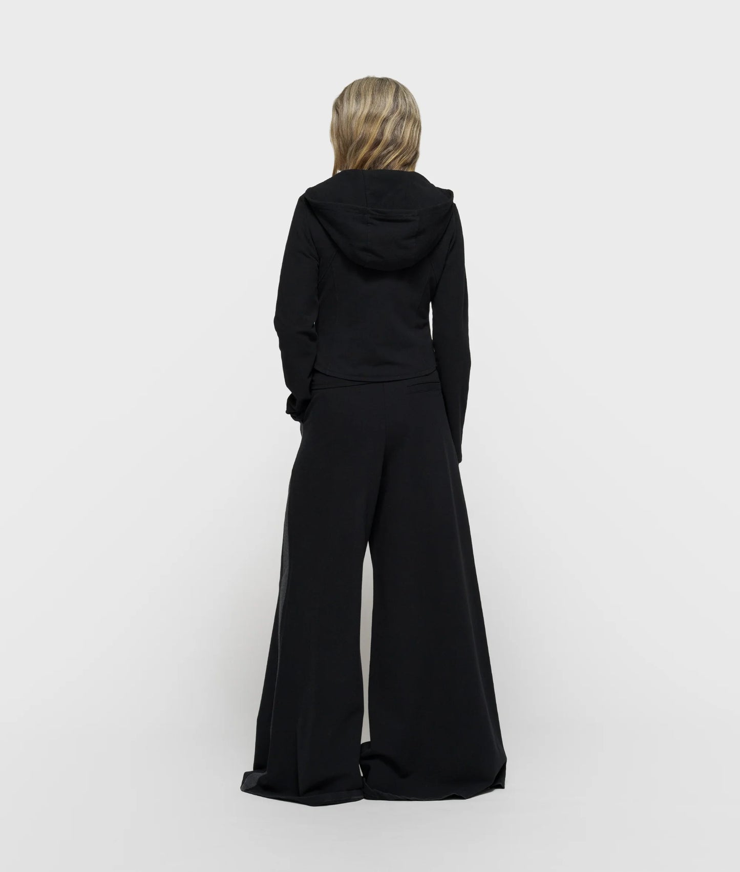 Hoodie Slim Zip Black