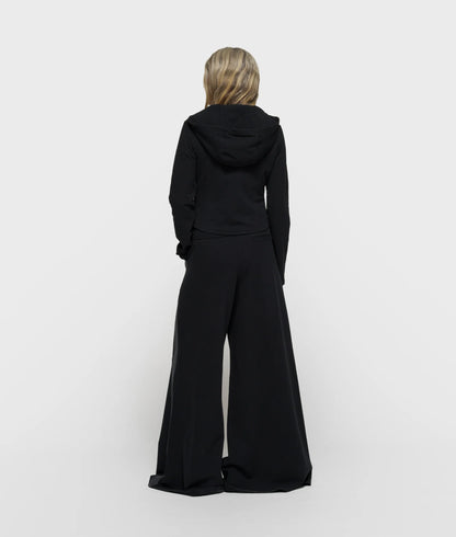 Hoodie Slim Zip Black