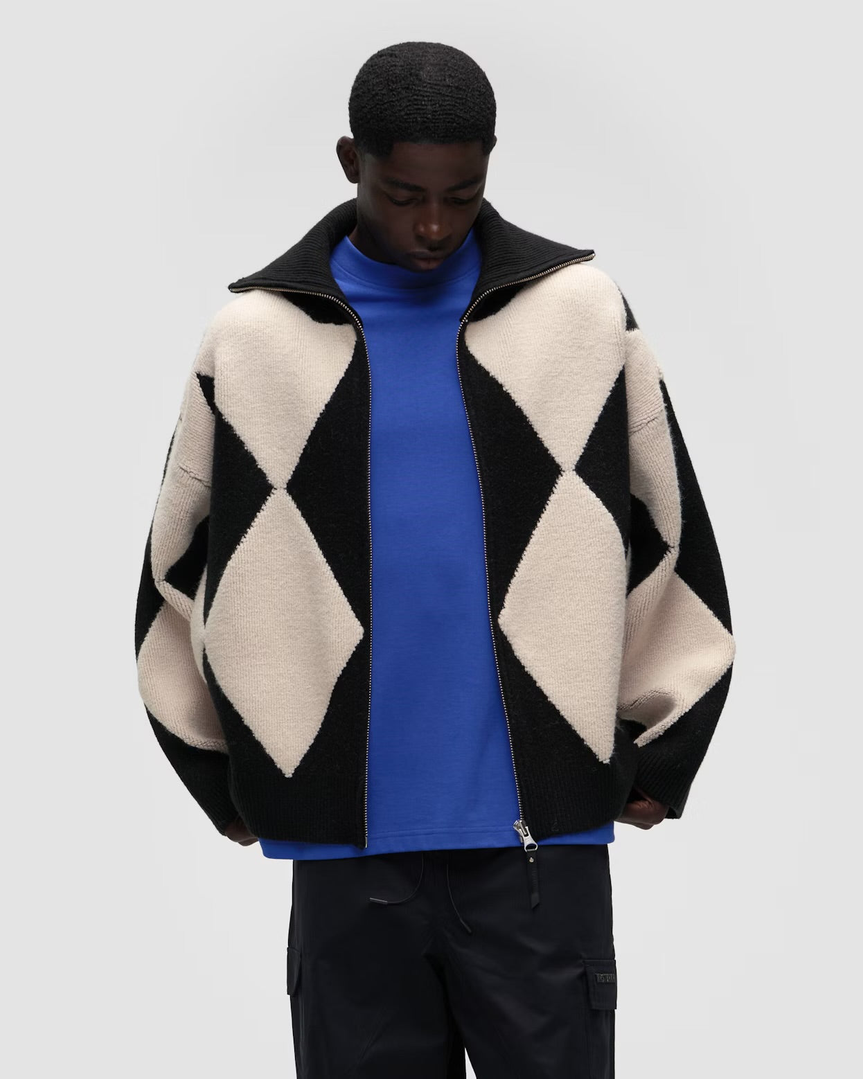 Jacket Yaman Knit Black/Gray