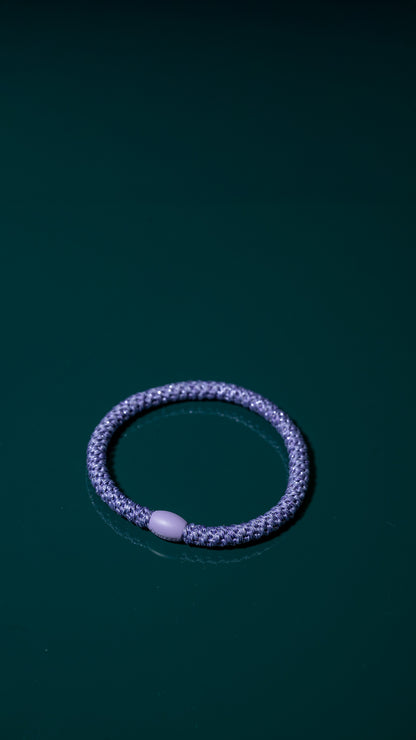 Hair Tie Slim Lila Glitter