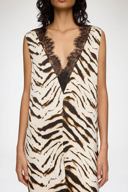 Dress Midi Satin Zebra