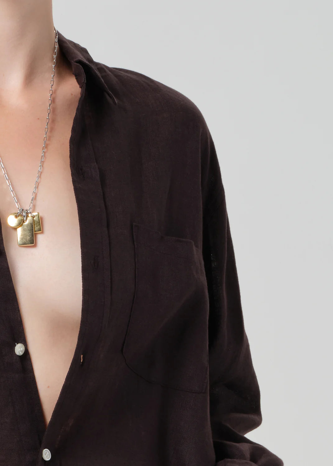 Shirt Kayla Linen Chocolate