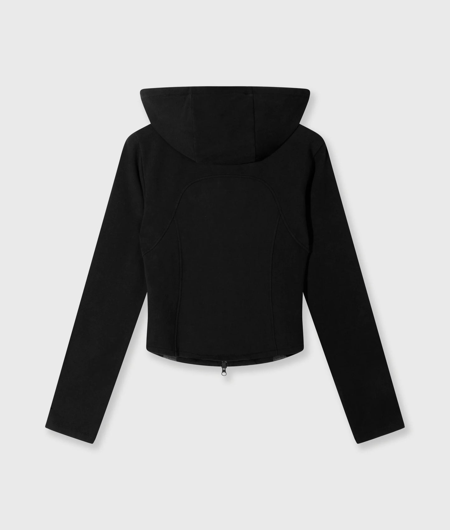 Hoodie Slim Zip Black