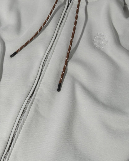 Hoodie Statement Zip Clean Blue