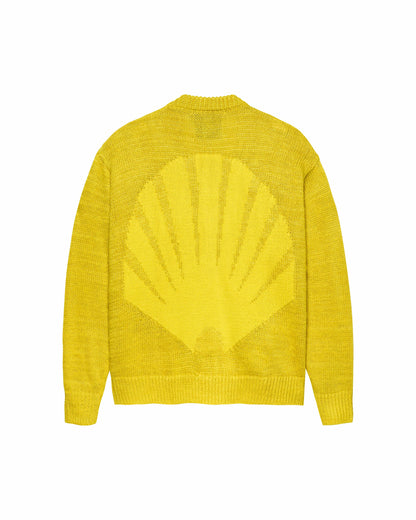 Cardigan Linnen Logo Celery Yellow