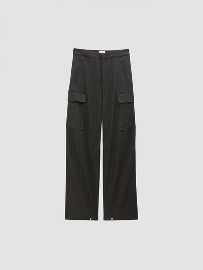 Pants Flannel Cargo Anthracite