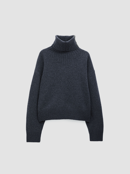 Sweater Wool Turtleneck Anthracite